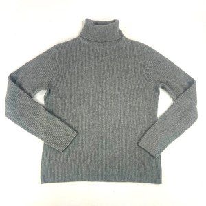 💎SOLD💎MARCONI 100% Cashmere Gray Knit Turtleneck Size M